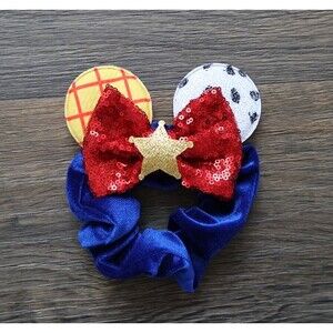 Toy Story Cowboy-Inspired Ear Scrunchie with Star Bow